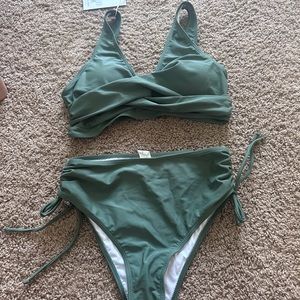 Green Halara bikini
